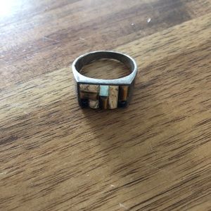 Men’s ring with natural stones